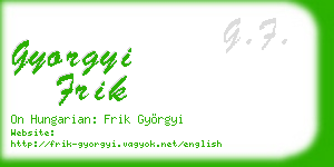 gyorgyi frik business card